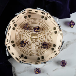 Pre-Order || Greek Amethyst Stone Dice Set - Dice Around the World Collection