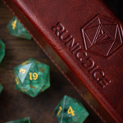 Green Fluorite Gemstone (Chlorophane) Hand Carved DND Dice Set (ONLINE ORDER ONLY)