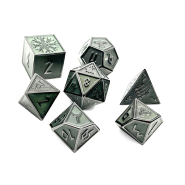 Green Slime Norse Themed Metal Dice Set (Online Only)