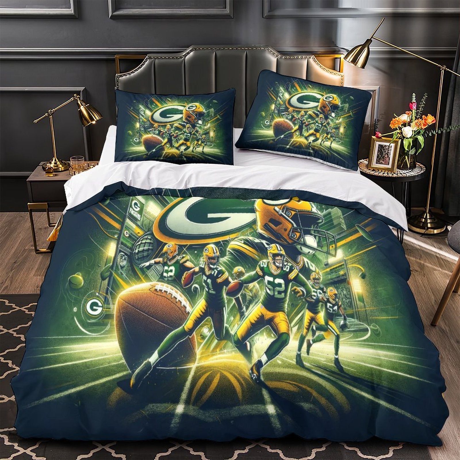 Green Bay Packers Bedding Set Duvet Cover Without Filler (Online Order Only)