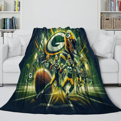 Green Bay Packers Blanket Flannel Fleece Throw Room Decoration (Online Order Only)