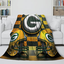 Green Bay Packers Blanket Flannel Fleece Throw Room Decoration (Online Order Only)
