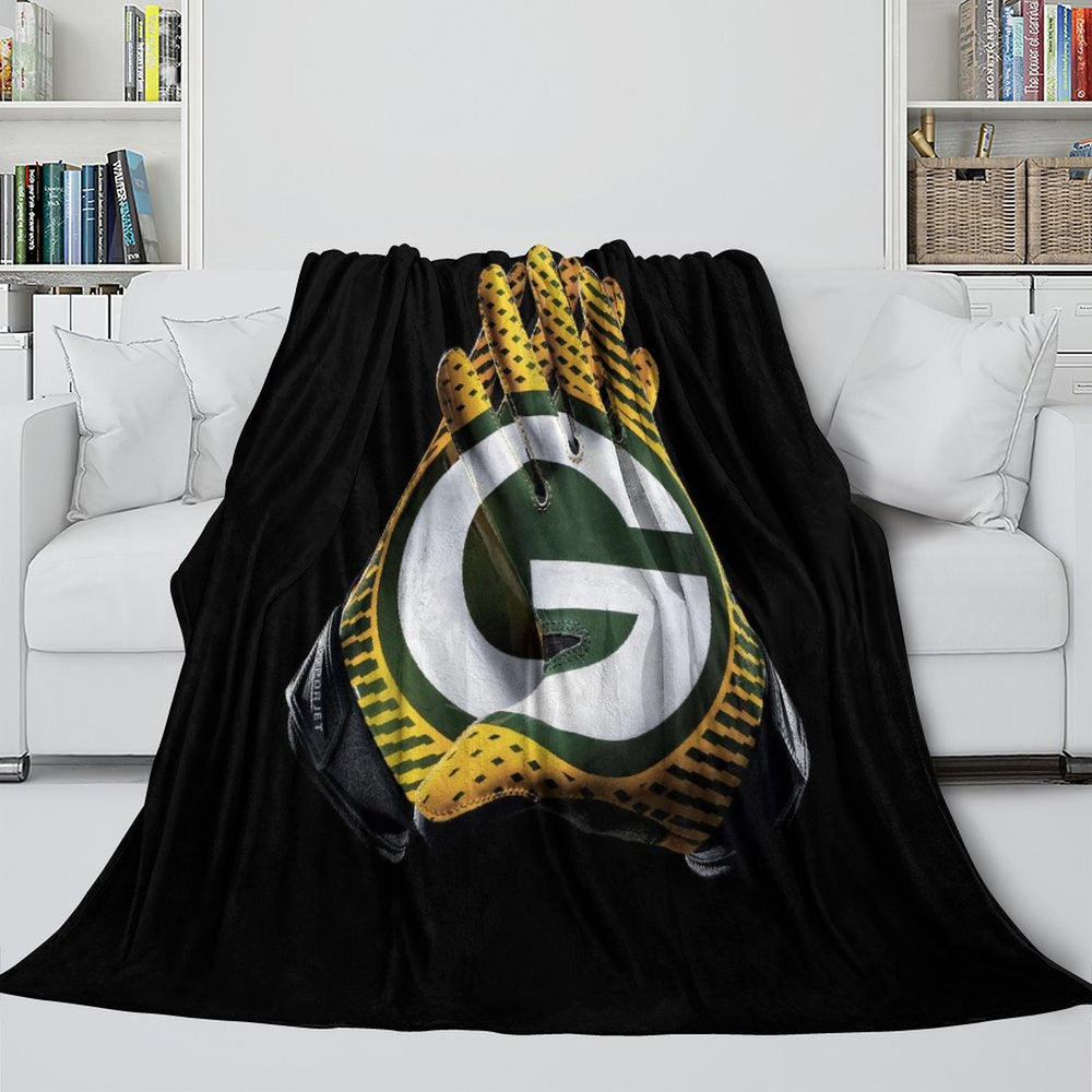 Green Bay Packers Blanket Flannel Fleece Throw Room Decoration (Online Order Only)