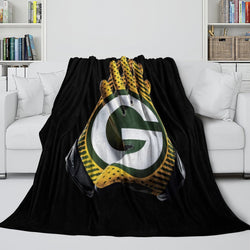 Green Bay Packers Blanket Flannel Fleece Throw Room Decoration (Online Order Only)