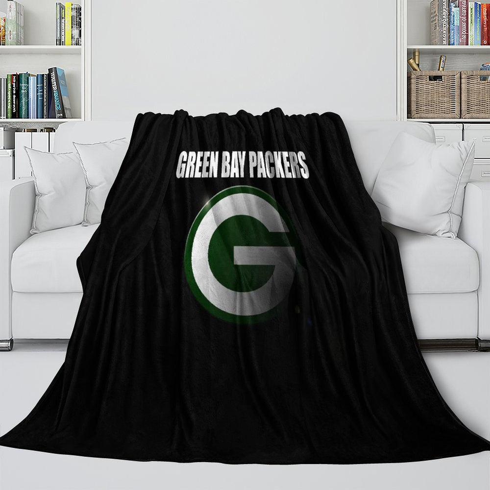 Green Bay Packers Blanket Flannel Fleece Throw Room Decoration (Online Order Only)