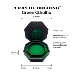 Green Cthulhu - Tray of Holding™ Dice Tray by Norse Foundry