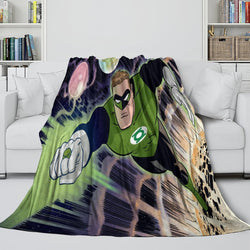 Green Lantern Blanket Flannel Throw Kids Room Decoration (ONLINE ORDER ONLY)