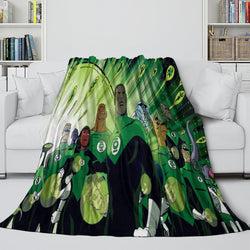 Green Lantern Blanket Flannel Throw Kids Room Decoration (ONLINE ORDER ONLY)