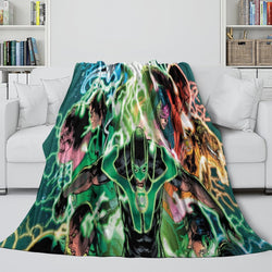Green Lantern Blanket Flannel Throw Kids Room Decoration (ONLINE ORDER ONLY)
