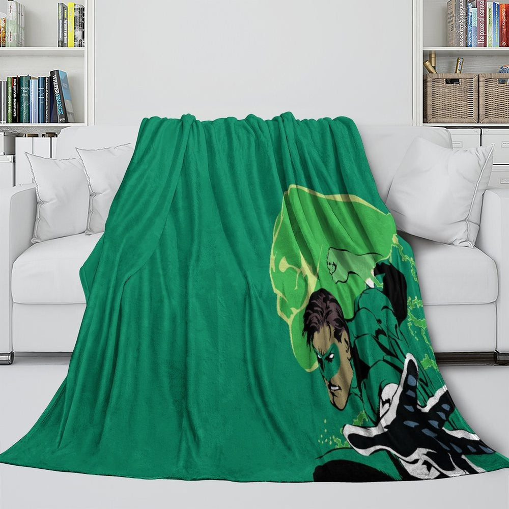 Green Lantern Blanket Flannel Throw Kids Room Decoration (ONLINE ORDER ONLY)