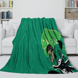 Green Lantern Blanket Flannel Throw Kids Room Decoration (ONLINE ORDER ONLY)