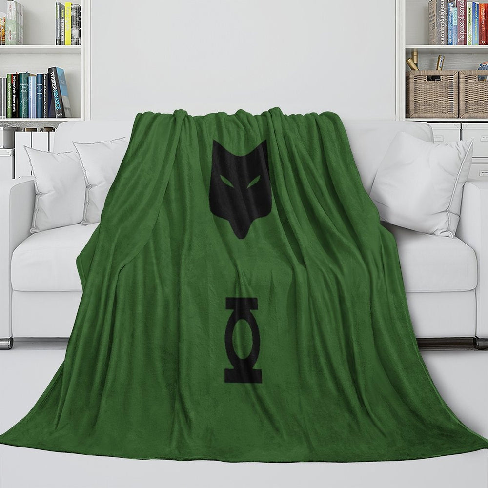 Green Lantern Blanket Flannel Throw Kids Room Decoration (ONLINE ORDER ONLY)