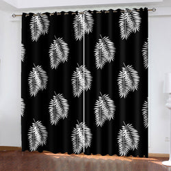 Green Plants Curtains Blackout Window Treatments Drapes for Room Decoration (Online Order Only)