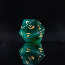 Pre-Order || Green Agate Stone Dice Set