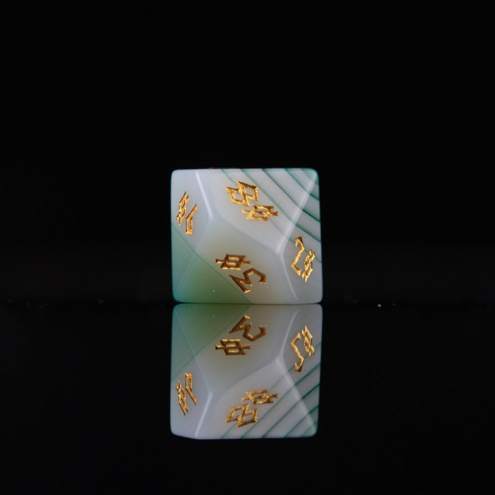 Pre-Order || Green Agate Stone Dice Set