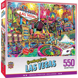 Greeting from Las Vegas 550 Piece Jigsaw Puzzle MasterPieces