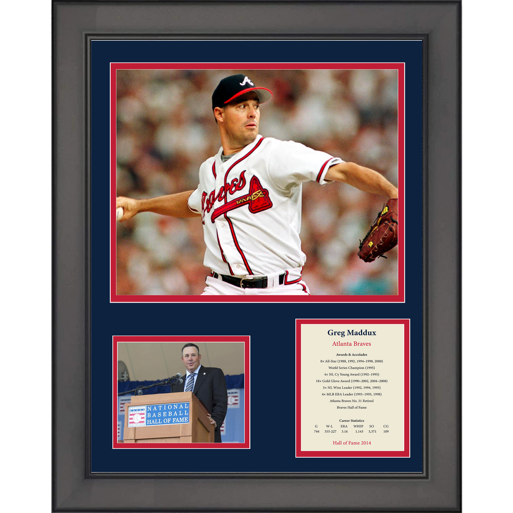 Framed Greg Maddux Hall of Fame Atlanta Braves 11"x14" Baseball Three Photo Collage (ONLINE ORDER ONLY)