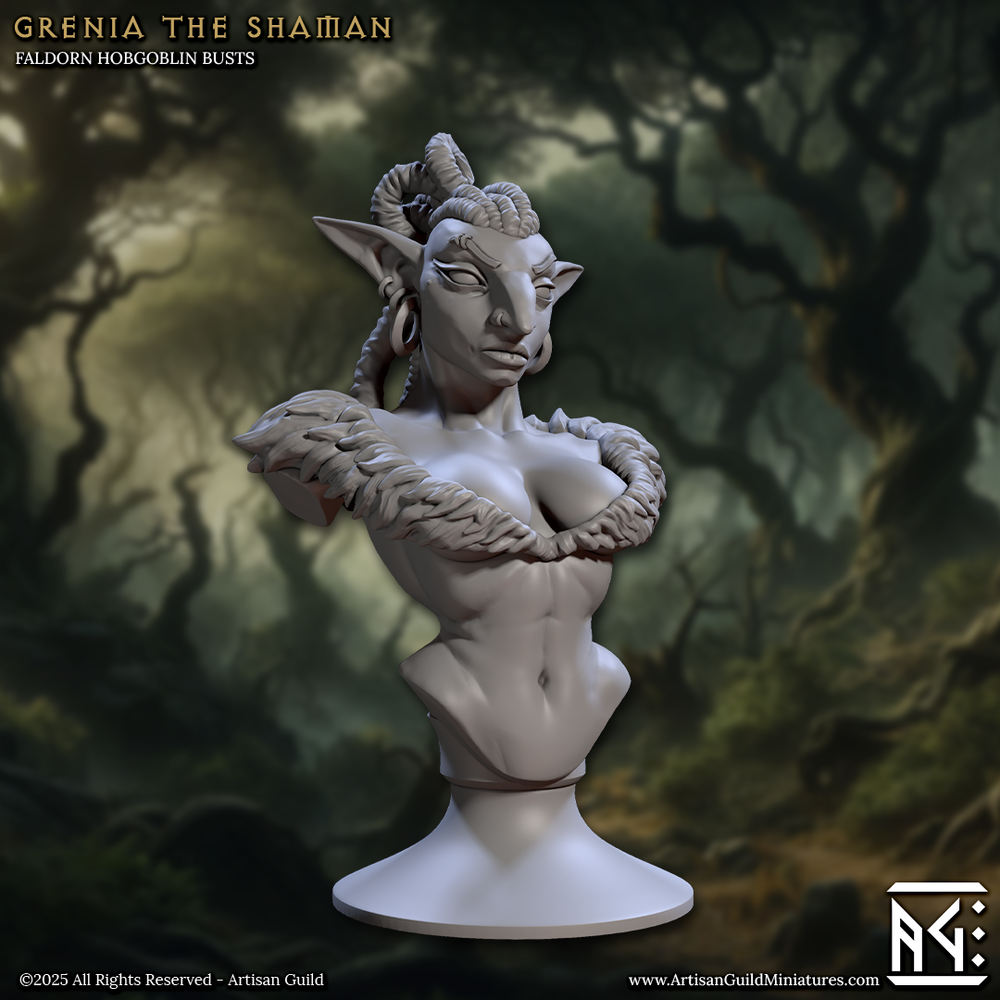 3D Printed Artisan Guild Faldorn Hobgoblin Bust Set 28mm 32mm (Online Only)