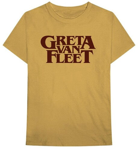 Greta Van Fleet Logo Old Gold Unisex Short Sleeve T-shirt 2XL [T-Shirt] (ONLINE ORDER ONLY)