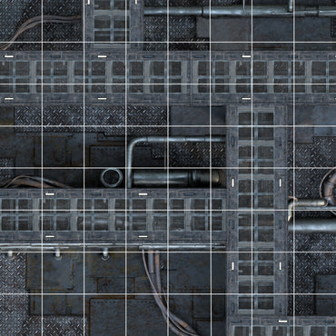 Sci-Fi Skirmish Premium - 24x24 with 3" Grid - Double Sided Neoprene Mat with Bag