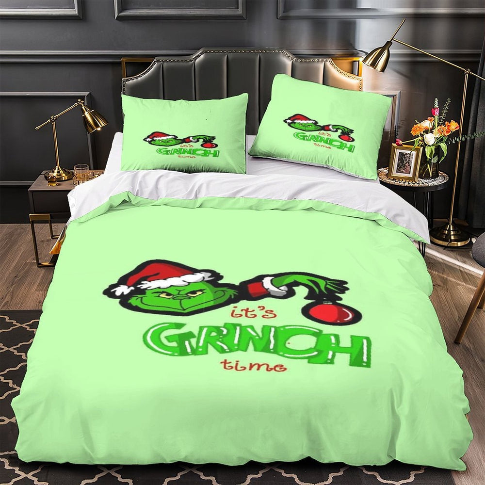 Grinch Duvet Cover Kids Room Bedding Set Without Filler (ONLINE ORDER ONLY)