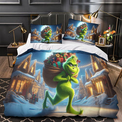 Grinch Duvet Cover Kids Room Bedding Set Without Filler (ONLINE ORDER ONLY)