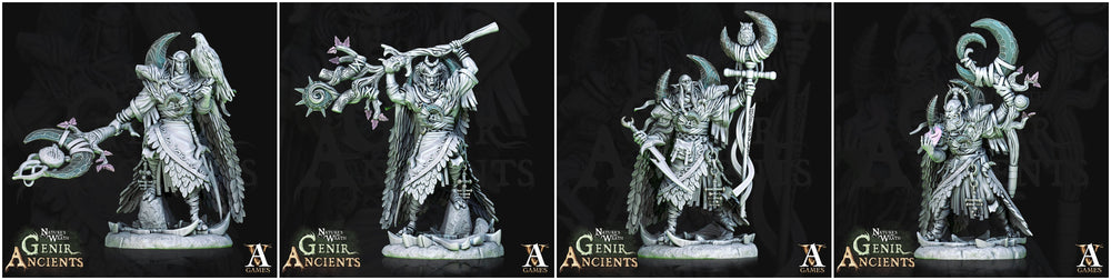 3D Printed Archvillain Games Nature's Wrath Genir Ancients - Grovebred Druids 28mm 32mm D&D (Online Only)