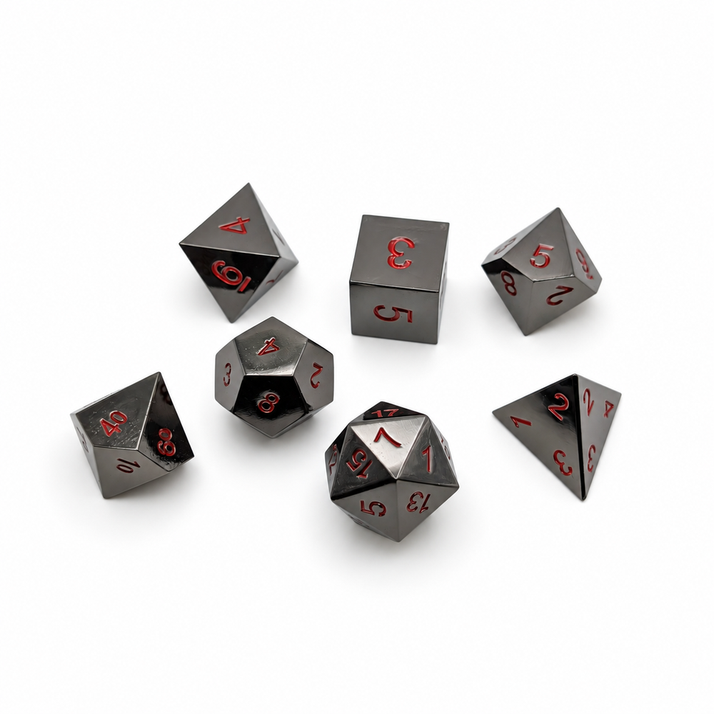 Ancient Passions - 7 Piece DnD Dice Set | Metal RPG Gaming Dice