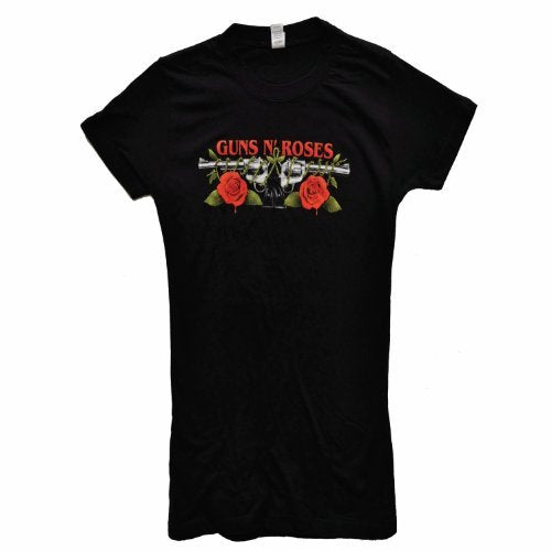 Juniors Guns N' Roses: Roses And Pistols T-Shirt,Black,X-Large [T-Shirt] (ONLINE ORDER ONLY)