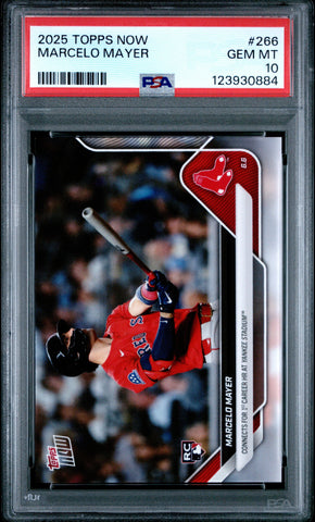 Graded 2025 Topps Now Marcelo Mayer #266 Rookie RC Baseball Card PSA 10 Gem Mint (ONLINE ORDER ONLY)