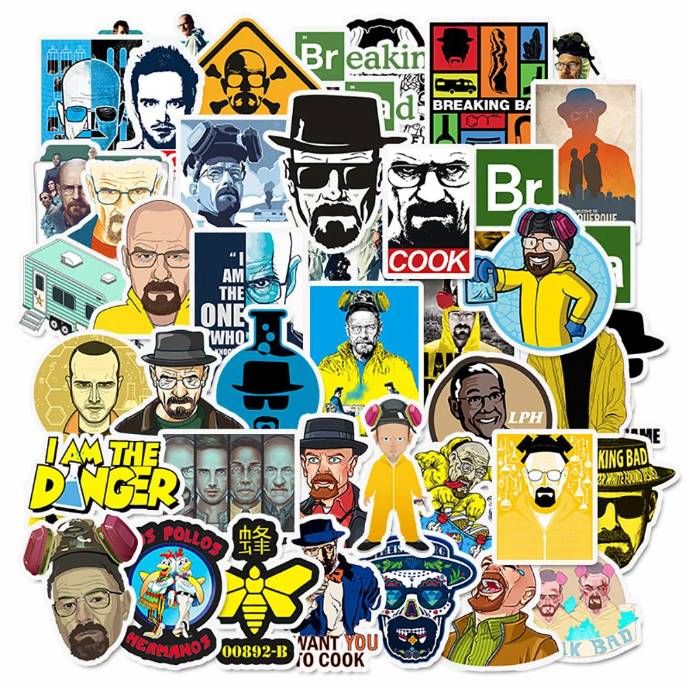Breaking Bad Stickers 10/30/50PCS Skateboard Fridge Guitar Motorcycle Luggage DIY Decals (ONLINE ORDER ONLY)