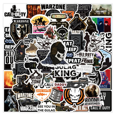 10/30/50PCS Cool Game COD Call of Duty Stickers Skateboard Guitar Car DIY Laptop Motorcycle Phone Bike Graffiti Sticker Kid Toy (ONLINE ORDER ONLY)