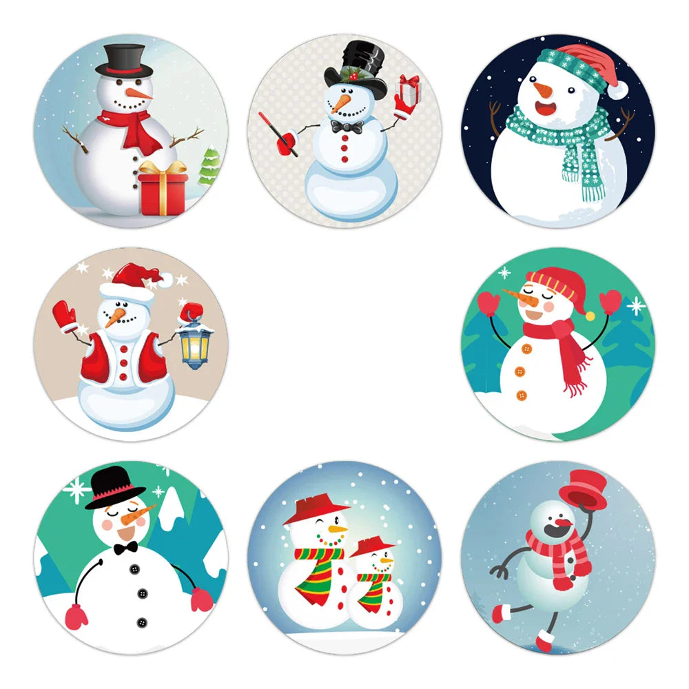 100-500Pcs New 1 Inch Christmas Theme Seal Labels Stickers For DIY Gift Baking Package Envelope Stationery Decoration (ONLINE ORDER ONLY)