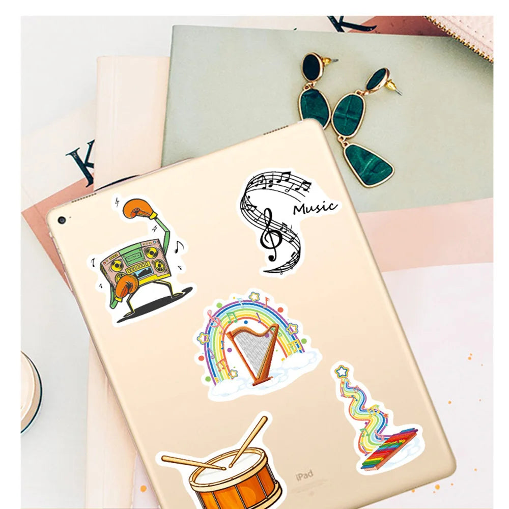 10/30/50PCS Punk Rock Band Music Graffiti Stickers Decals Laptop Travel Luggage Bike Skateboard Phone Car Cartoon Cool Sticker (ONLINE ORDER ONLY)