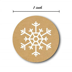 100-500PCS Christmas Snowflake Sticker DIY Baking Sticker Round Adhesive Scrapbooking Christmas stickers (ONLINE ORDER ONLY)