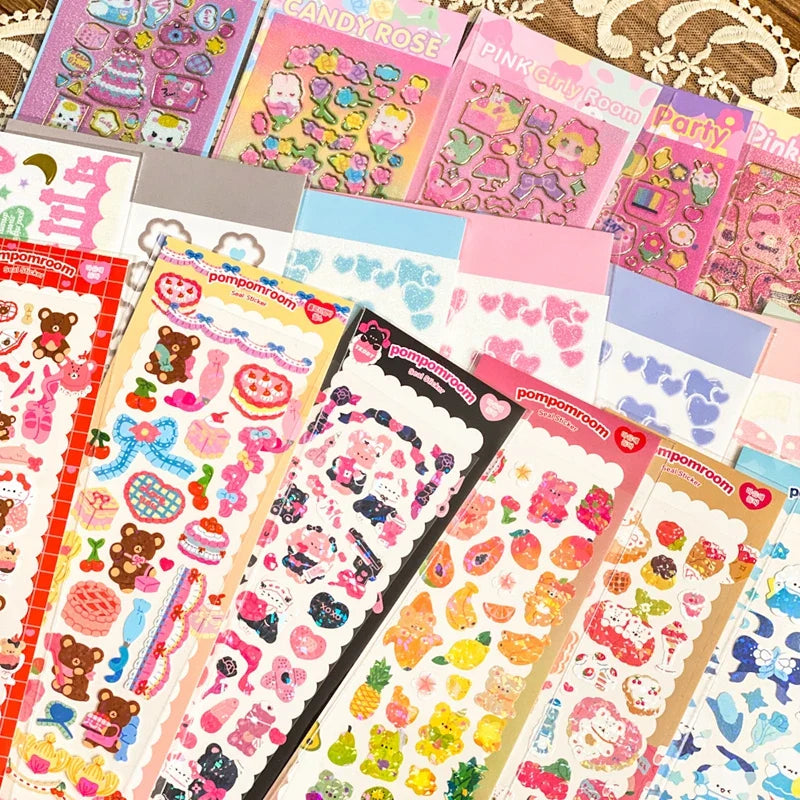 3pcs/5pcs/6pcs Full Set Series Cute Korean idol card Decorative Stickers DIY Scrapbooking Diary Album Sticker Stationery (ONLINE ORDER ONLY)