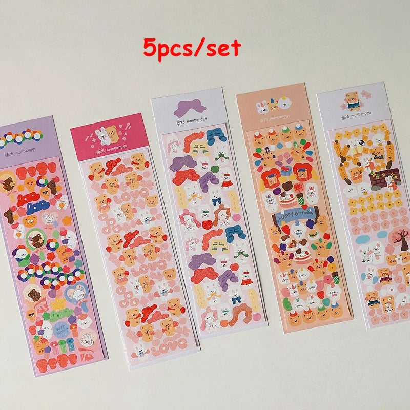 3pcs/5pcs/6pcs Full Set Series Cute Korean idol card Decorative Stickers DIY Scrapbooking Diary Album Sticker Stationery (ONLINE ORDER ONLY)