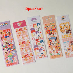 3pcs/5pcs/6pcs Full Set Series Cute Korean idol card Decorative Stickers DIY Scrapbooking Diary Album Sticker Stationery (ONLINE ORDER ONLY)