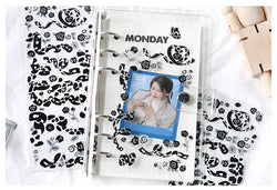 Kawaii Black White Cow Ribbon Stickers DIY Craft Scrapbooking Stick Label  Album Journal Planner Stationery Sticker (ONLINE ORDER ONLY)
