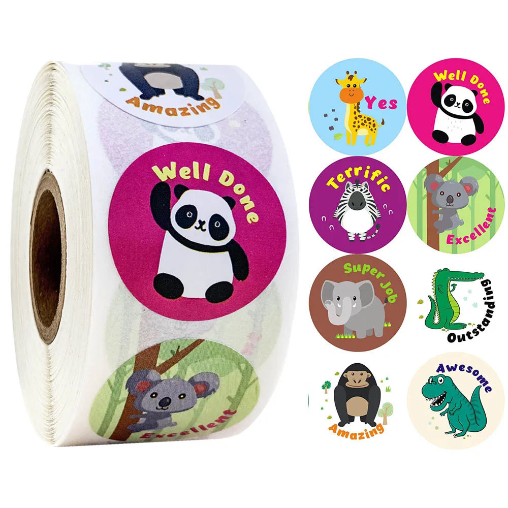 500 Pcs New Roll Cute Rabbit Easter Egg Theme Sticker Holiday Gift Decoration Sticker (ONLINE ORDER ONLY)
