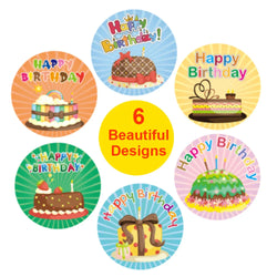 100-500pcs Happy Birthday stickers Gift packaging Sealing Label DIY Party decoration Self-adhestive Handmade Stationery Sticker (ONLINE ORDER ONLY)