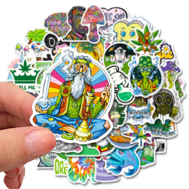10/30/50 PCS Psychedelic Weed Relaxation Sticker Packs (ONLINE ORDER ONLY)