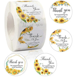 500pcs/roll Thank You Stickers Label Exquisite Design Adhesive Envelope Seals Stickers Appreciation Cards for Wedding Birthday (ONLINE ORDER ONLY)