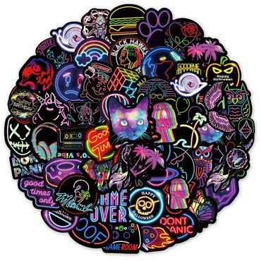 10/30/50/100PCS Bright Neon Signs Sticker Packs (ONLINE ORDER ONLY)