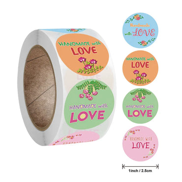 100-500pcs Love Shaped Label Sticker Scrapbooking Gift Packaging Seal Birthday Party Wedding Supply Stationery Sticker (Online Order Only)