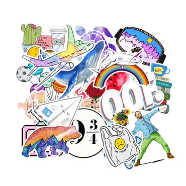 103PCS Cute Summer Stickers for Luggage, Laptop, Skateboard, Bike, Car, Motorcycle, Fridge, JDM Decals (Online Order Only)
