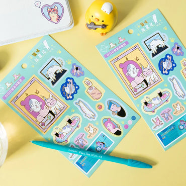 2Pcs Daydream Series Sticker Hand Account DIY Album Decoration Scrapbooking Stickers Kawaii Cartoon Stationery (ONLINE ORDER ONLY)