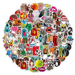 Rock Band Hip Hop Meme Stickers Pack for Laptop, Car, Guitar, Luggage, Skateboard, Kid Toys (Online Order Only)