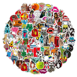 Rock Band Hip Hop Meme Stickers Pack for Laptop, Car, Guitar, Luggage, Skateboard, Kid Toys (Online Order Only)