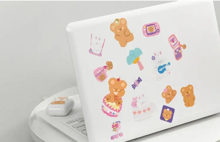 Kawaii Soft Bear Rabbit Decorative Stickers Adhesive Stickers DIY Diary Stationery Stickers Children Gift School Office Supplies (ONLINE ORDER ONLY)